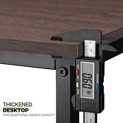 Miniatura 7 de Magshion Escritorio para computadora, escritorio de computadora de 47 pulgadas con estantes, escritorio de oficina en casa, mesa de PC con 2