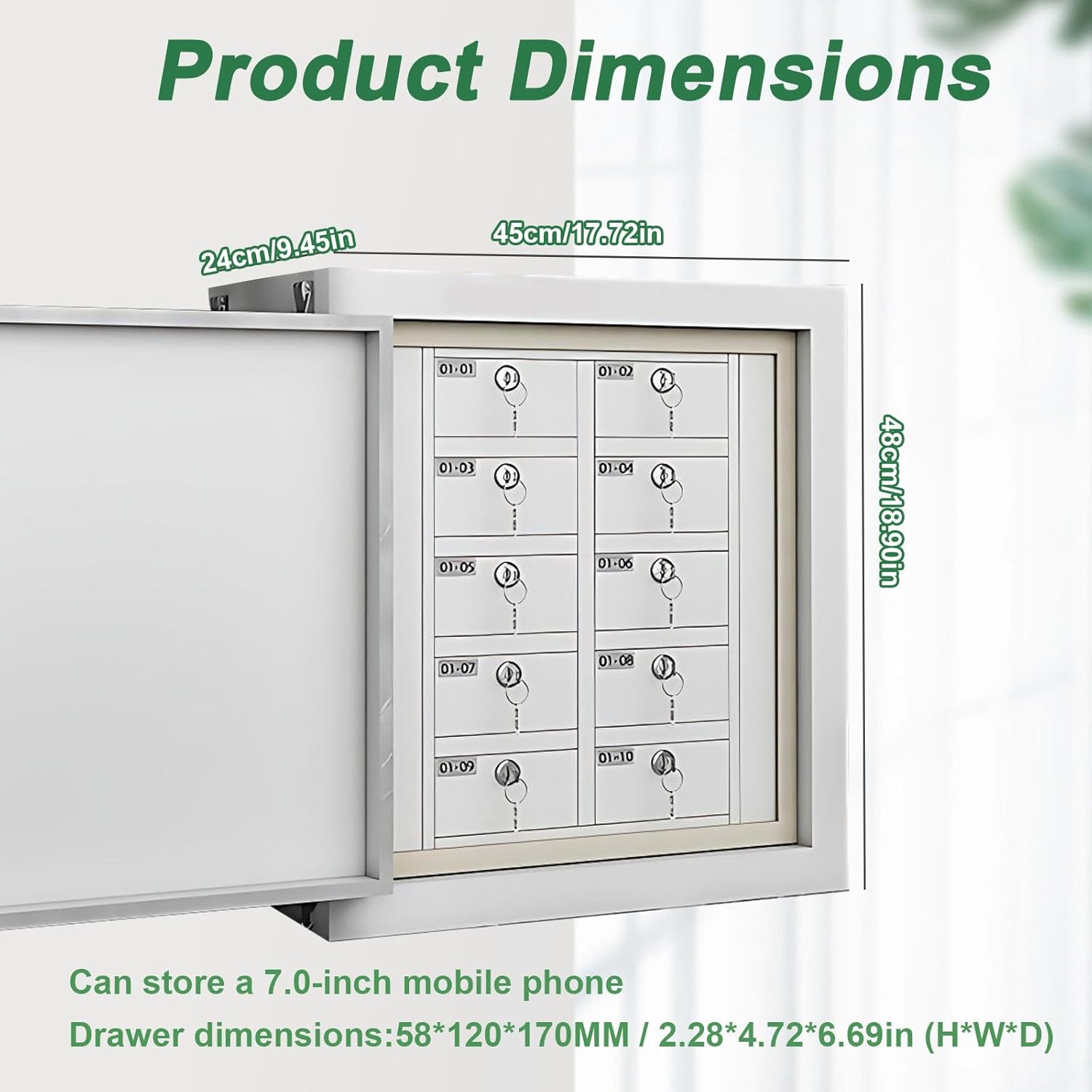SHAHRYAR Physical Shielding Cabinet,Steel Faraday Box Cabinet,Thickened, Heated Galvanized Lead Plate,Key Included,for Schools, Workplaces, Offices and Homes 10squares