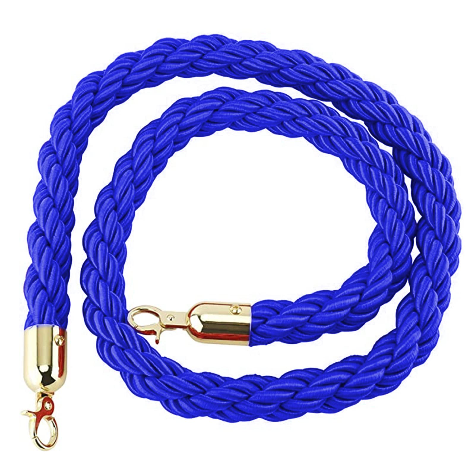 Guardrail rope， Heavy-Duty Twisted Hemp Stanchion Rope, New Queue Divider Crowd Control Barrier, Long Hanging VIP, for Movie Theaters/Hotels/(Blue,0.9M/36Inch/3Ft)