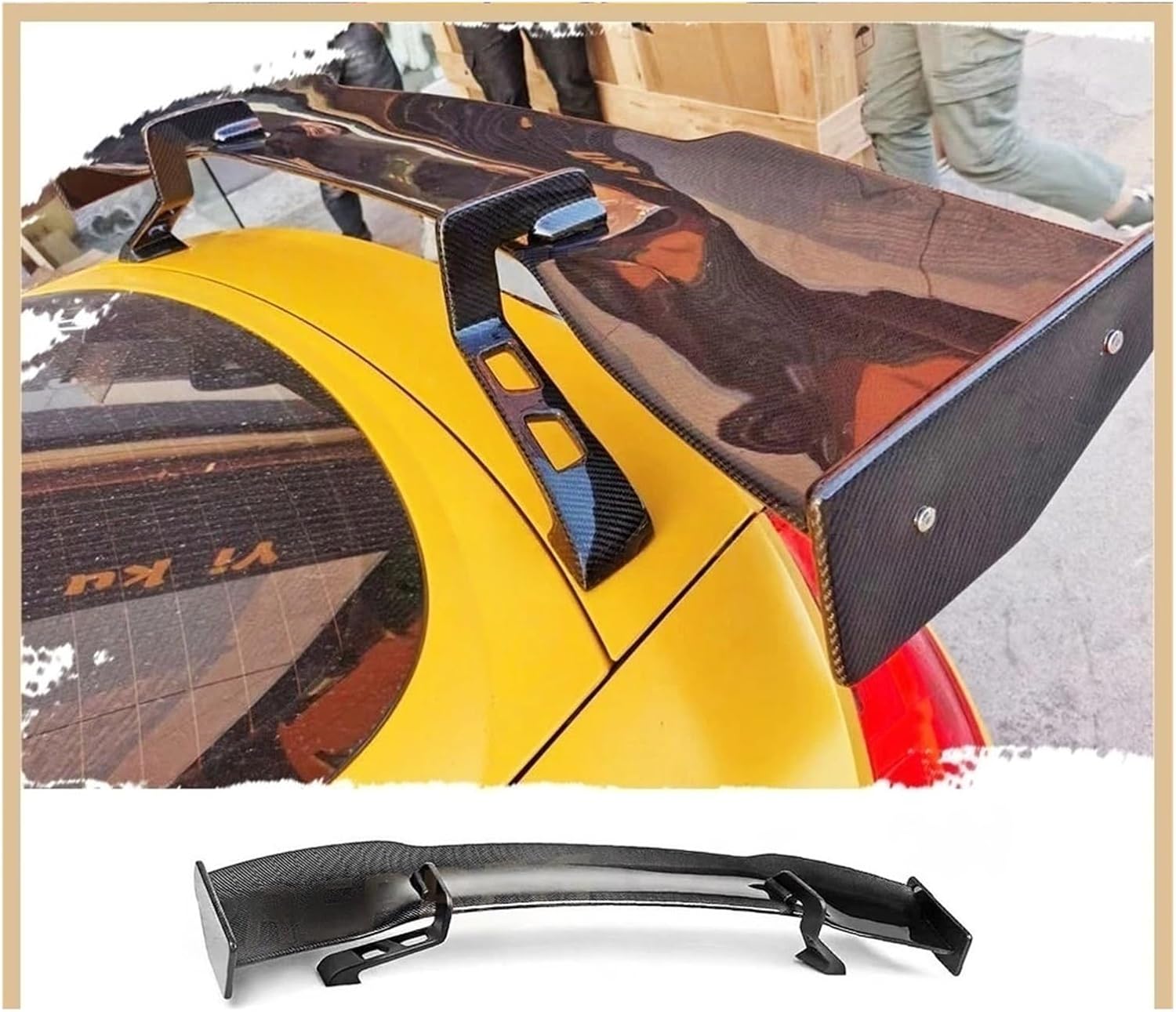 Carbon Fiber Rear Trunk Boot Spoiler Lip Wings Car Accessories Compatible with Audi TT RS R8 A3 A4 A5 A6 A7 FRP Rear Spoiler Body Kits