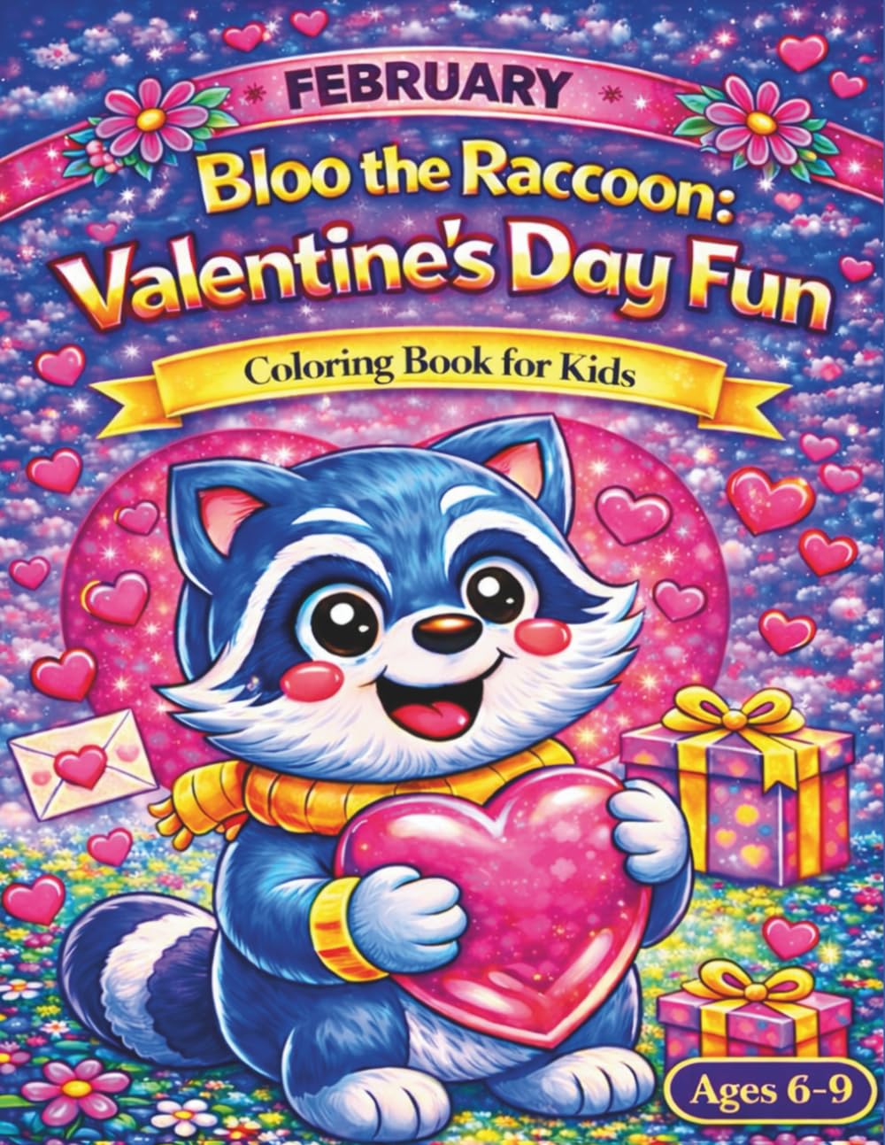 FEBRUARY – Bloo the Raccoon: Valentine’s Day Fun: A Fun Valentine’s Day Coloring Book for Kids Ages 6–9