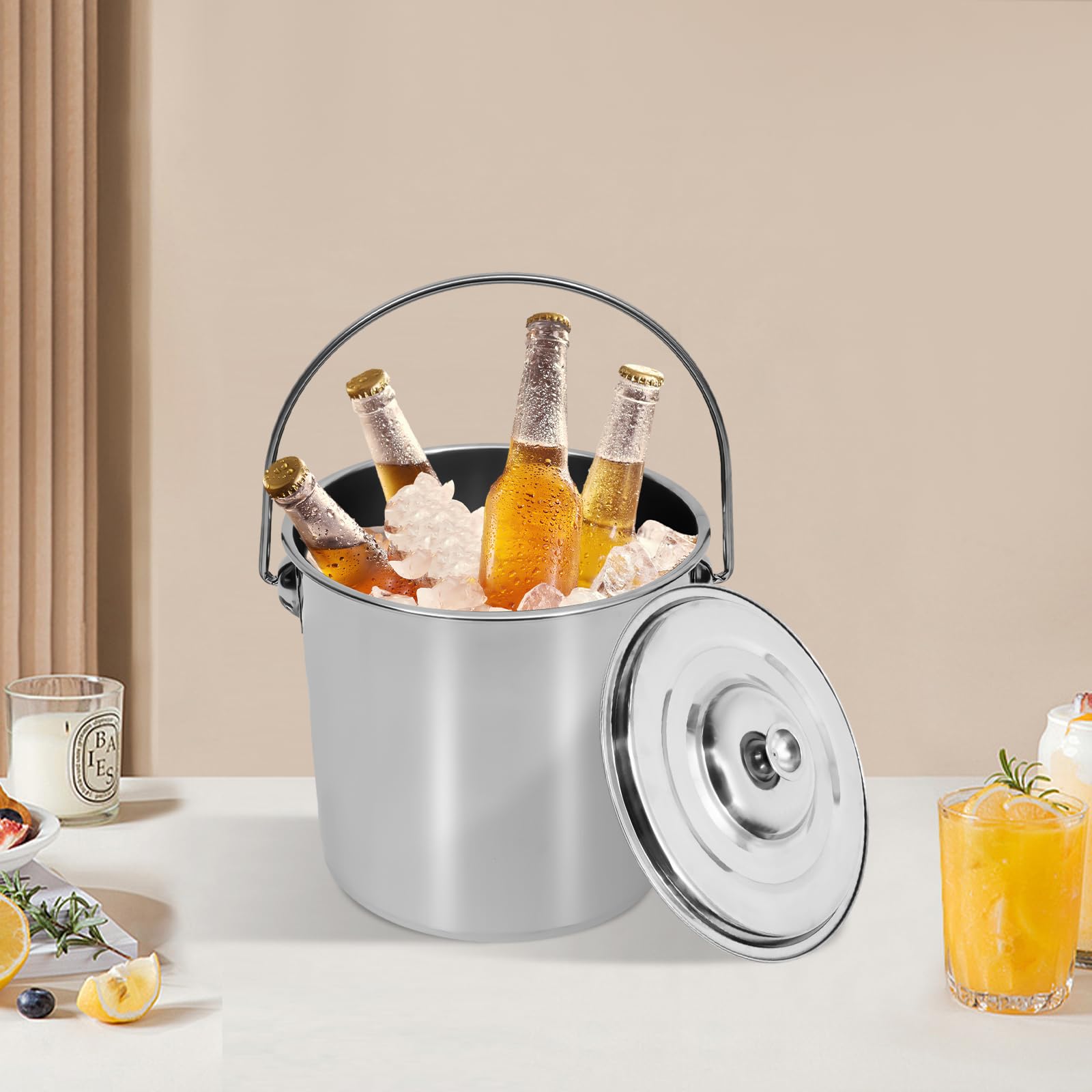 Secchio inox con bordo 12 L Olio | Polsinelli Enologia
