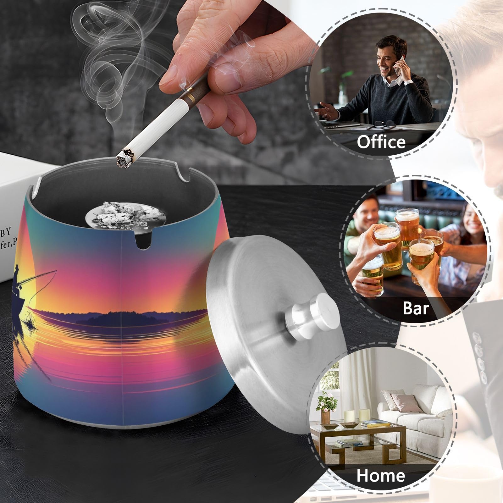 fisherman cigarette Amazon.com: FUGIDOG Fisherman Smokeless Ashtray with Lid Windproof Odorless  Ash Tray for Cigarette Indoor & Outdoor Metal Ashtray for Patio Home Office  Tabletop Balcony : Home & Kitchen