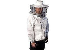 Professional Ultra-Light Ventilated Bee Jacket with Clear View Vented Round Veil