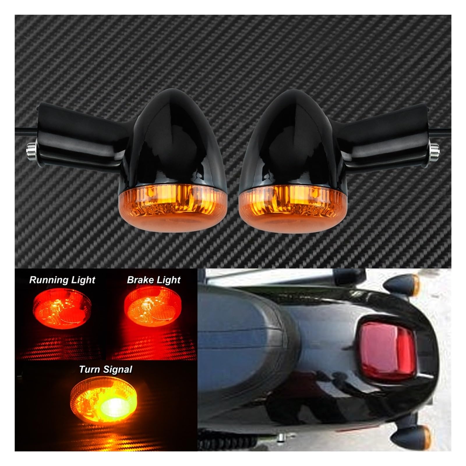 Intermitentes Motocicleta Para Sportster XL883 XL1200 883 1992