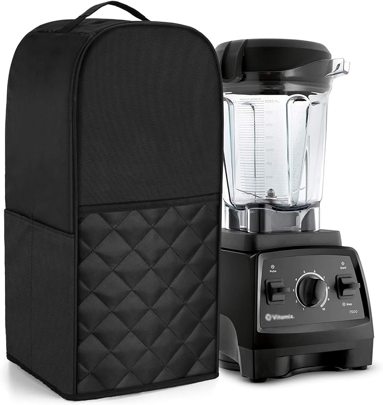 Blender Cover Compatible with Vitamix 64 oz Low-Profile,Black Quilted