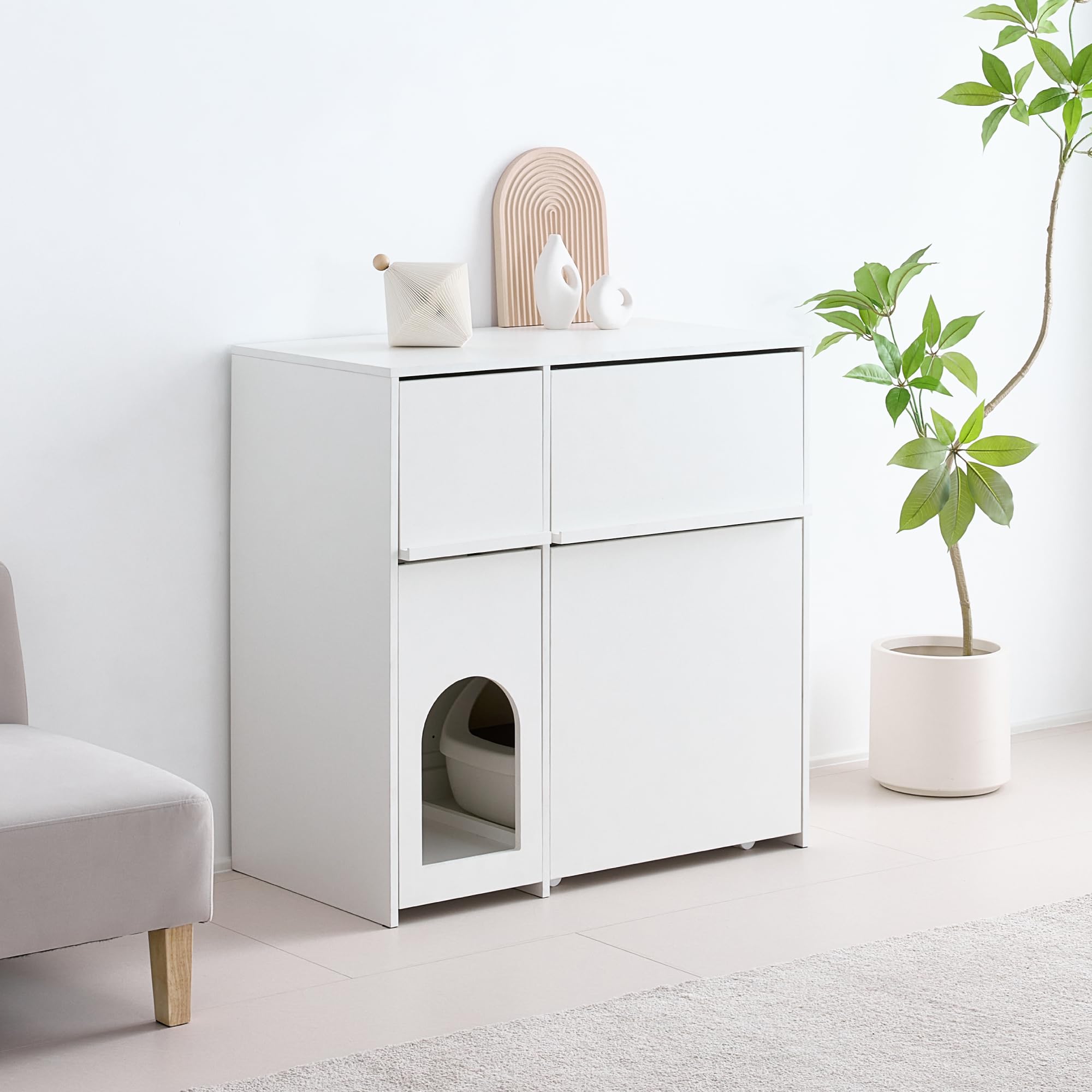 Amazon.co.jp: VENTOTA 猫 猫トイレ 隠す ペット 隠す猫トイレ ペット