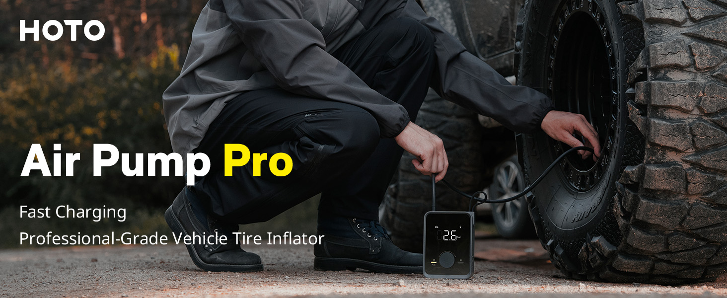 Amazon.com: HOTO Tire Inflator Portable, Electric Air Pump