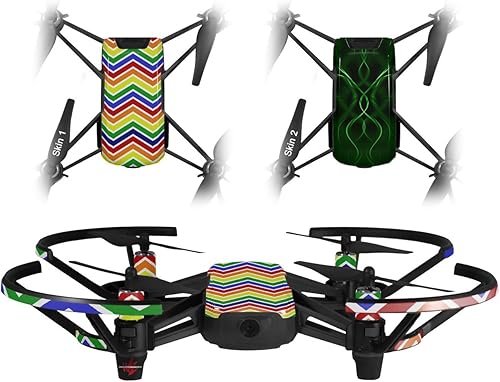 Skin Wrap 2 Pack para DJI Ryze Tello Drone Zig Zag arco iris Drone No Incluidas