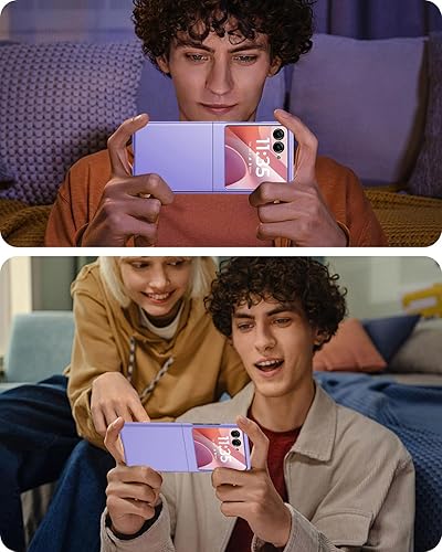 Vista 120 de Miimall Funda delgada para Galaxy Flip 7 con protector de pantalla integrado, grado militar, a prueba de golpes, a prueba de caídas, antiarañazos