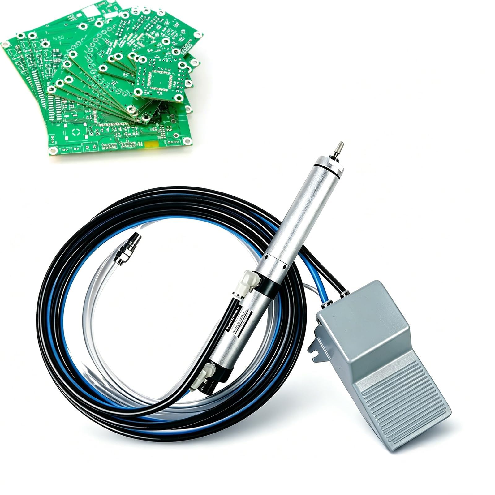 Bomba Neumática Desoldadora, Herramienta De Succión De Soldadura, con Boquilla De Silicona De Fuerte Succión, Dispensación Automática De Soldadura, para Mantenimiento De Dispositivos