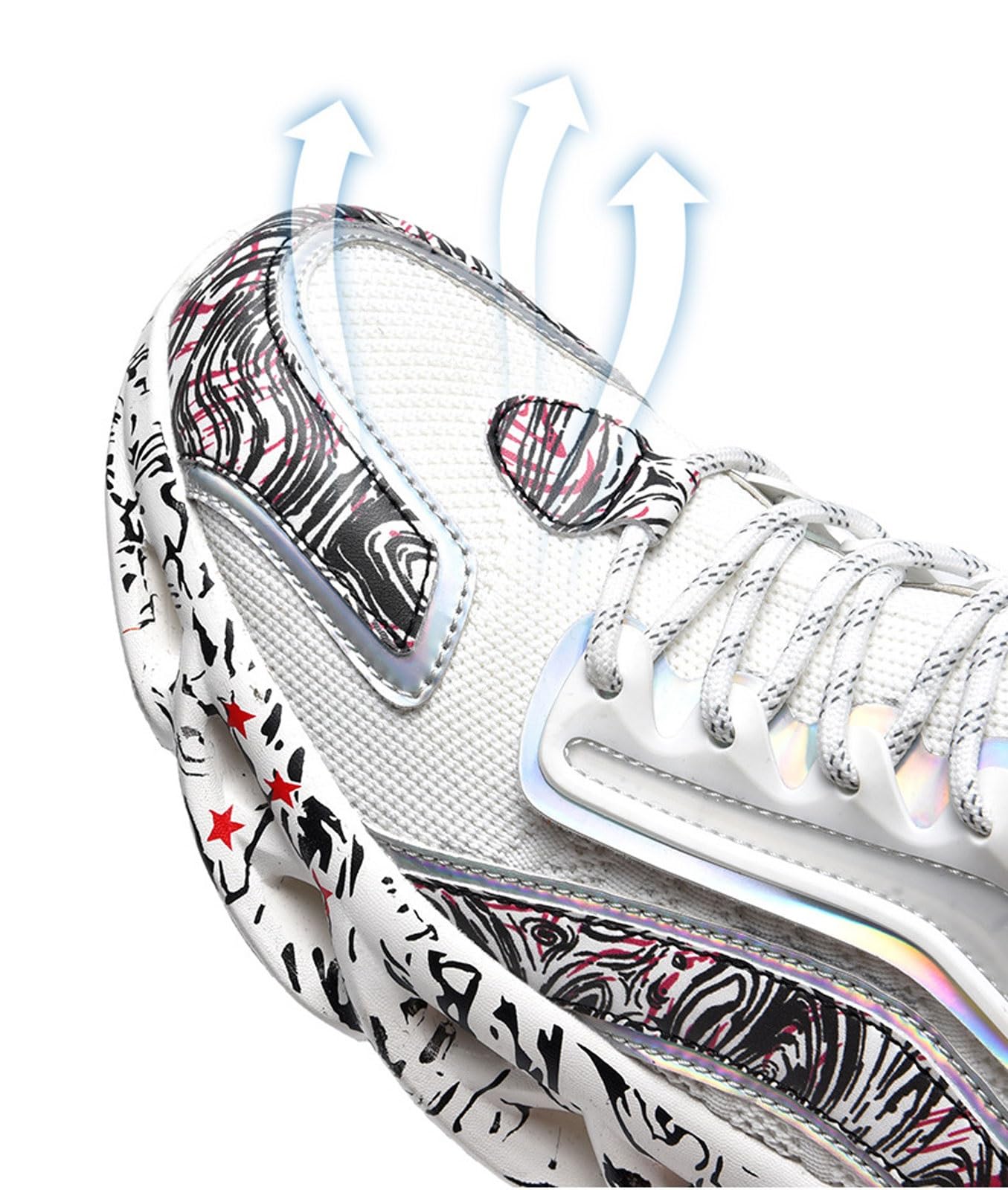 Scarpe Sportive Casual in Stile Retro con Alta Altezza Spessa Suola