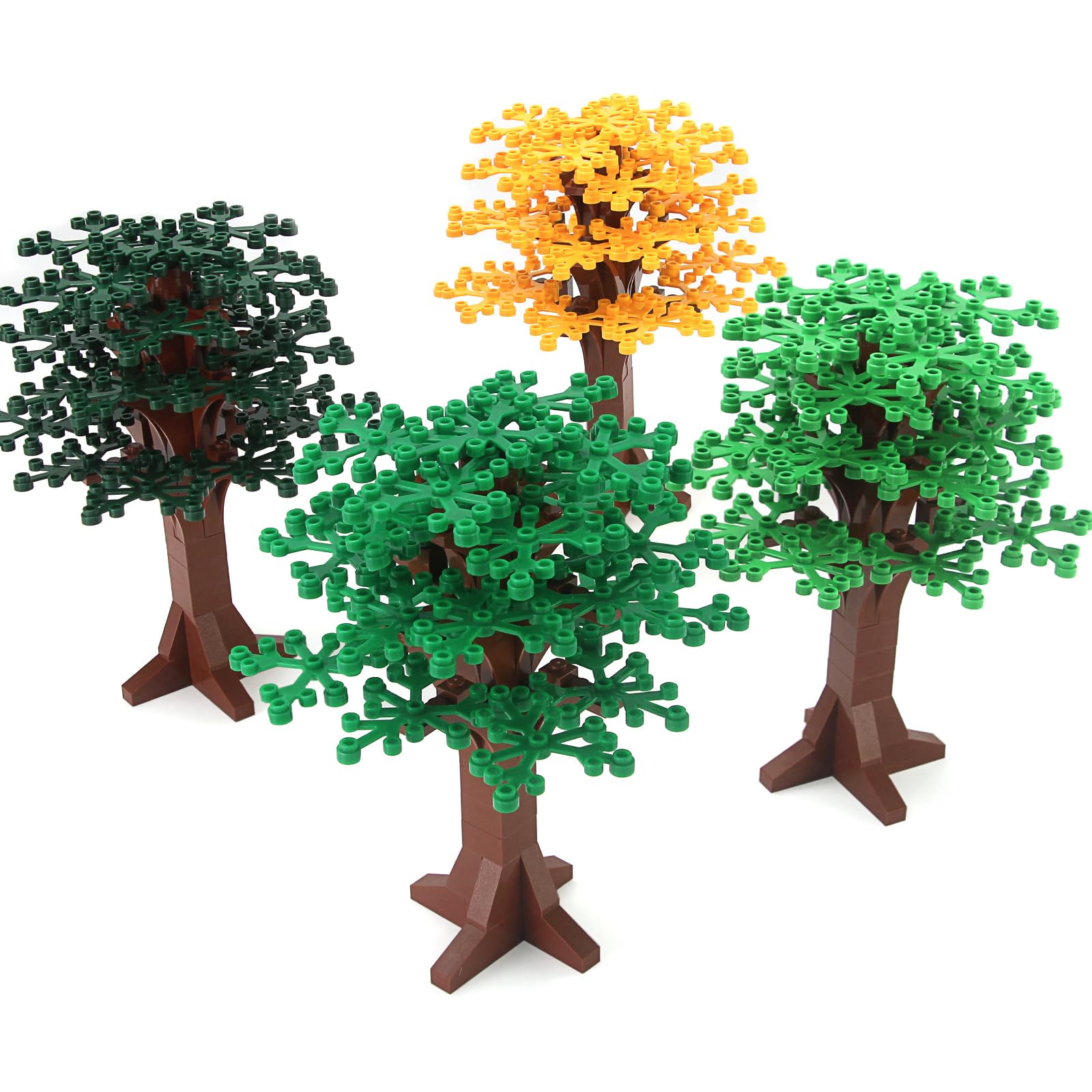 Feleph Large Trees Building Block Set 4PCS Classic Bricks Pieces and Parts Multicolored Toy Set 6.7inch Height Big Botanical Forest Garden Plant — image 1