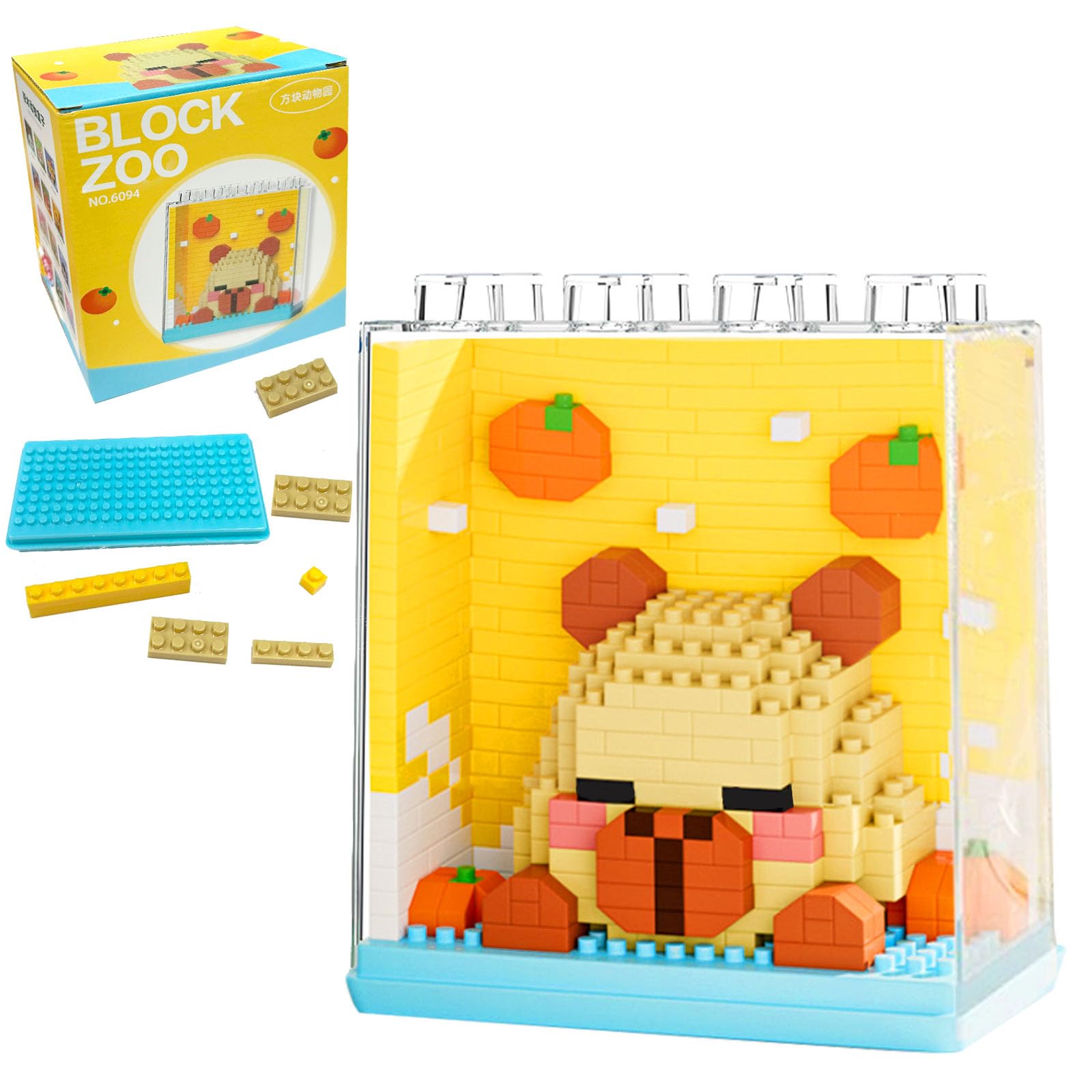 Fortivae Micro Building Blocks Animal Set, 333 Pcs Capybara Cute Animals Building Toy, Micro Animals Bricks Toy, Cute Construction Toys for Adults
