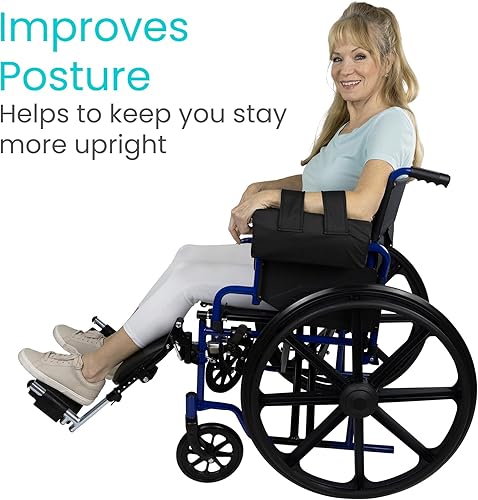 Miniatura 8 de Vive Comedero de apoyo lateral para silla de ruedas (1 unidad) - Cojín para reposabrazos - Accesorio de almohada para reposabrazos y codos para