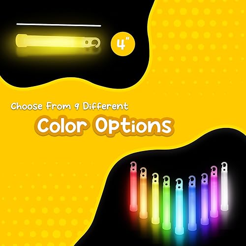 Miniatura 9 de Windy City Novelties - Paquete de 25 - Varillas de brillo prémium de 6 pulgadas