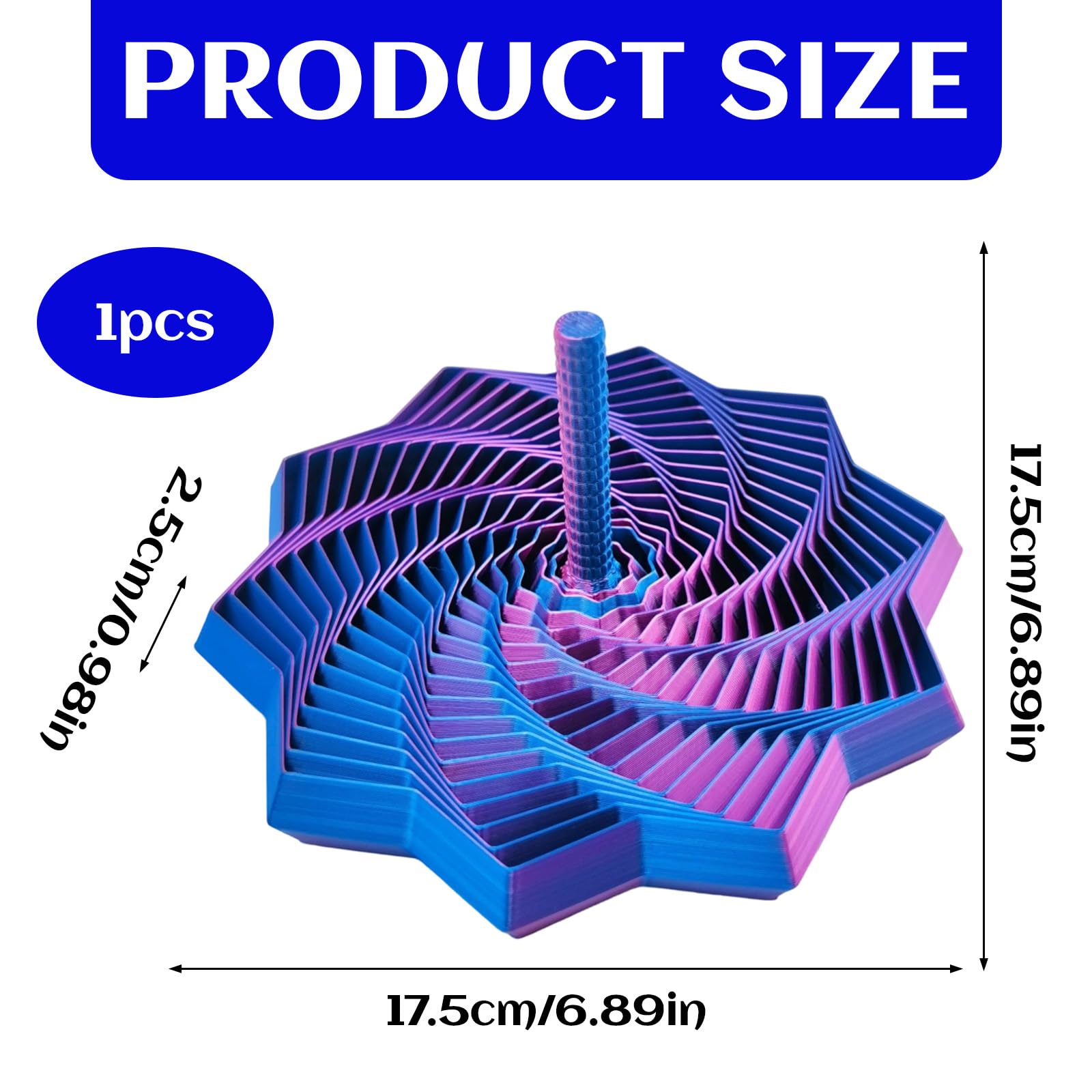 Fidget Star, Expanded Sensory Fidget Star, Silk Basket Purple Radish Tower, Fidget Toys for Sensory Stimulation Sensory Toys for People - Image 2