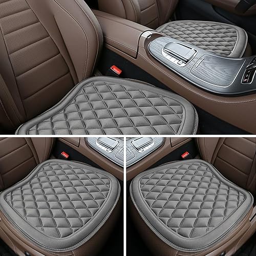 Miniatura 9 de BESULEN Fundas de asiento de automóvil, paquete de 2 almohadillas transpirables antideslizantes para asiento inferior, universales para cuatro