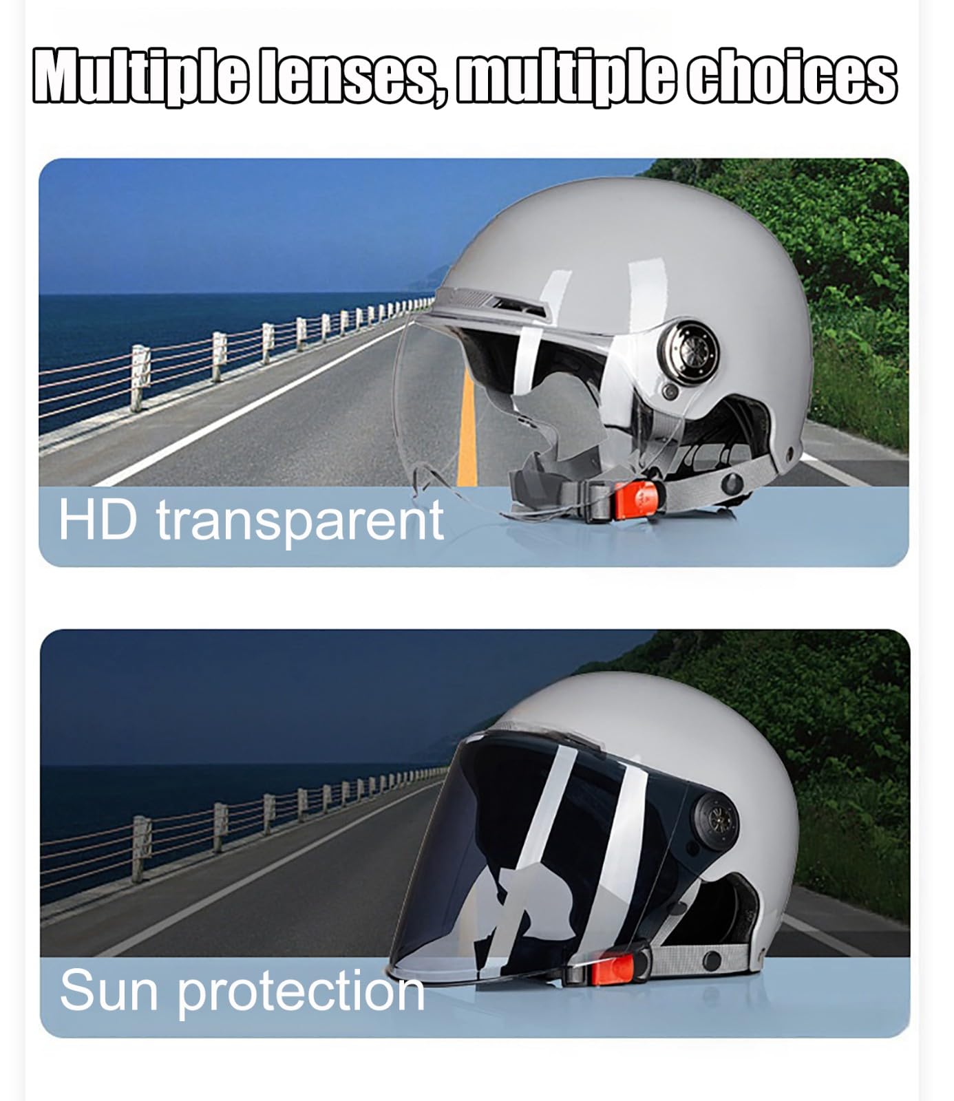 Kask rowerowy, regulowany, lekki kask rowerowy dla dorosłych, skuter, deskorolka, kask z wizjerem, prosty design, uniseks