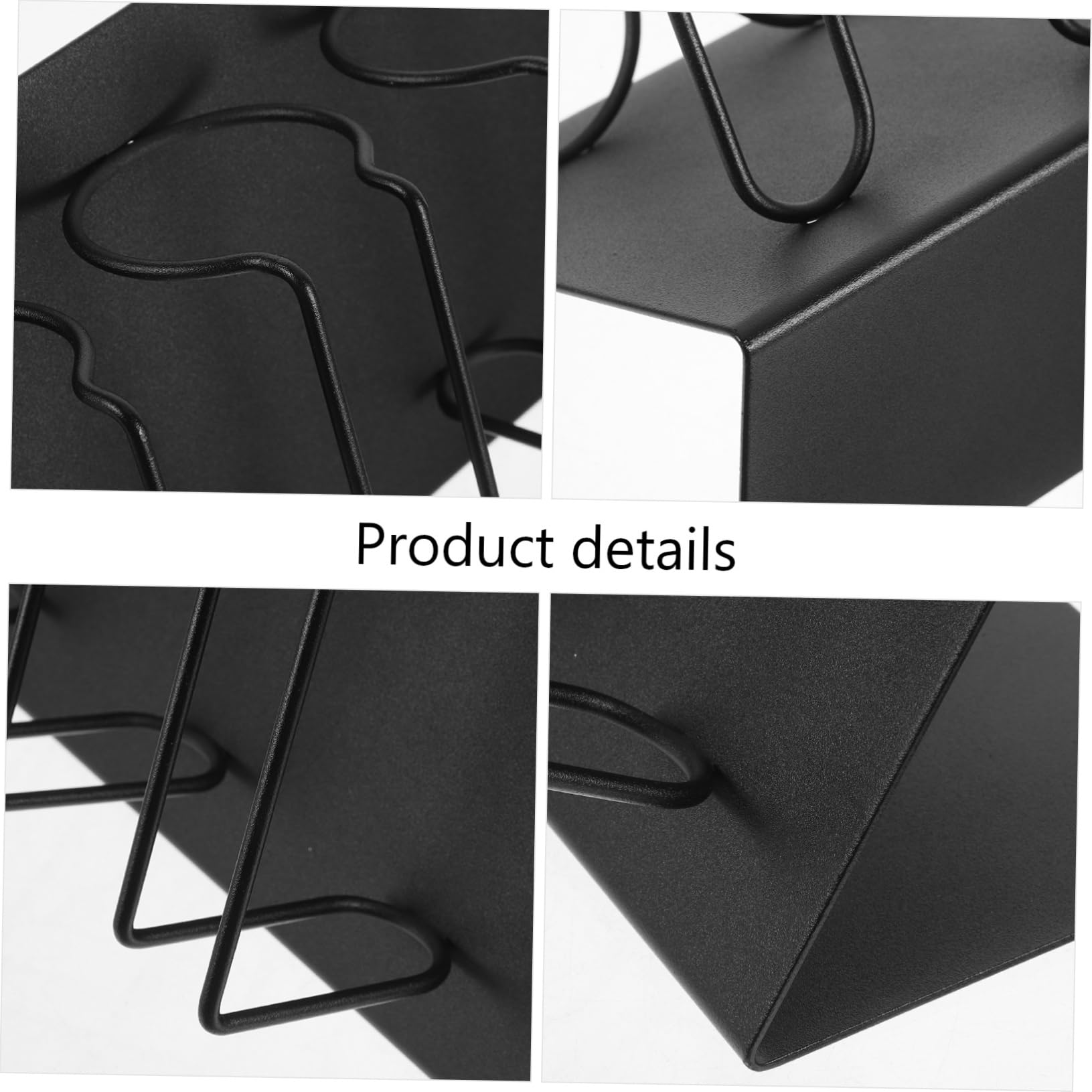 Wandmontierter Haartrocknerhalter aus Edelstahl in Schwarz