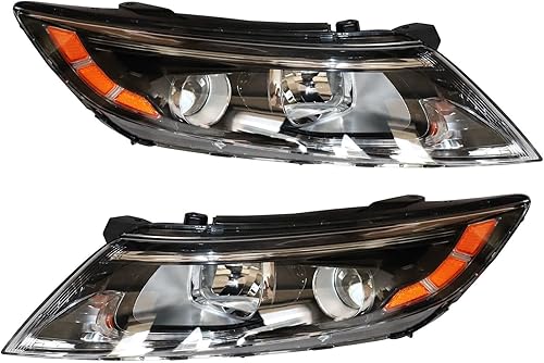MaldHau Faros delanteros compatibles con 2014 2015KIA Optima EX LX SX halógeno proyector conjunto de faros delanteros izquierdo del conductor y lado
