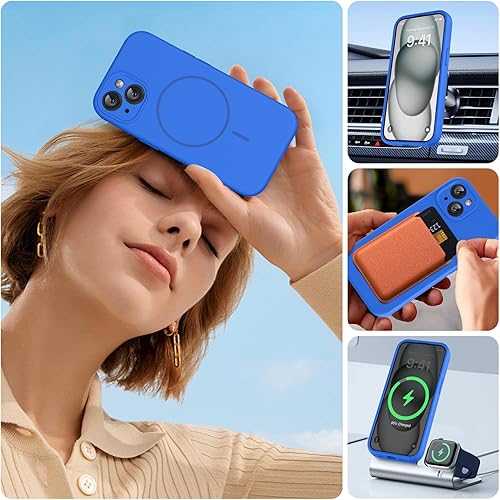 Miniatura 1593 de Miracase Funda diseñada para iPhone 13 Pro Max con protector de pantalla, [forro de microfibra suave antiarañazos], funda protectora de silicona