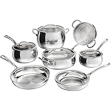 Cuisinart 12-Piece PureClad  Triple-Ply Stainless Steel Cookware Set, PCT-12