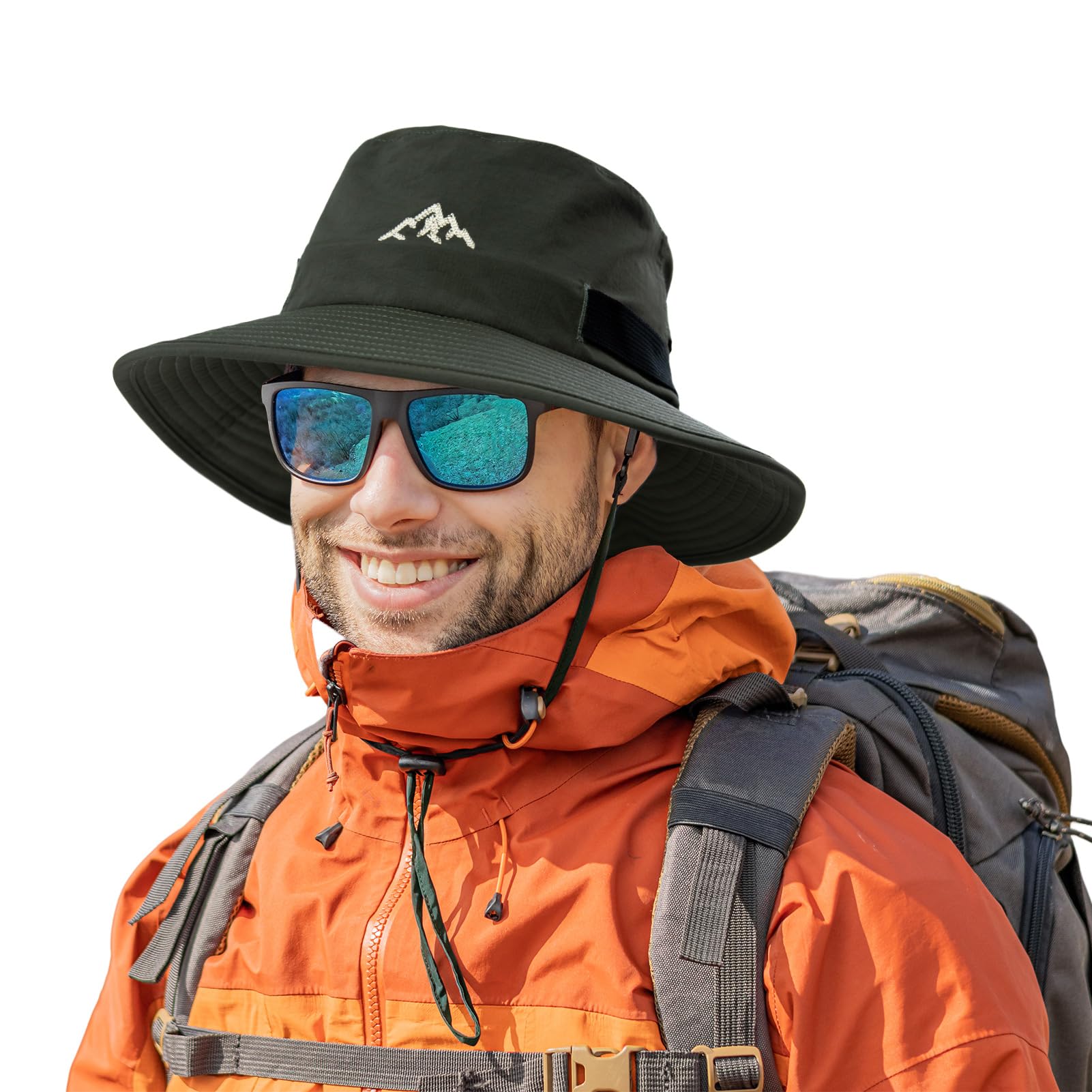 ComhatsWaterproof Bucket Rain Hats Unisex, All Weather Outdoor Adventure Hat for Golf Safari Fishing Hiking, Windproof | Adjustable | Packable 54-66CM