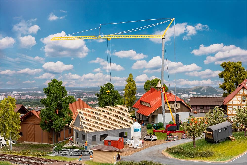 Faller 130658 - 1/87 / H0 House Under Construction With Crane - New