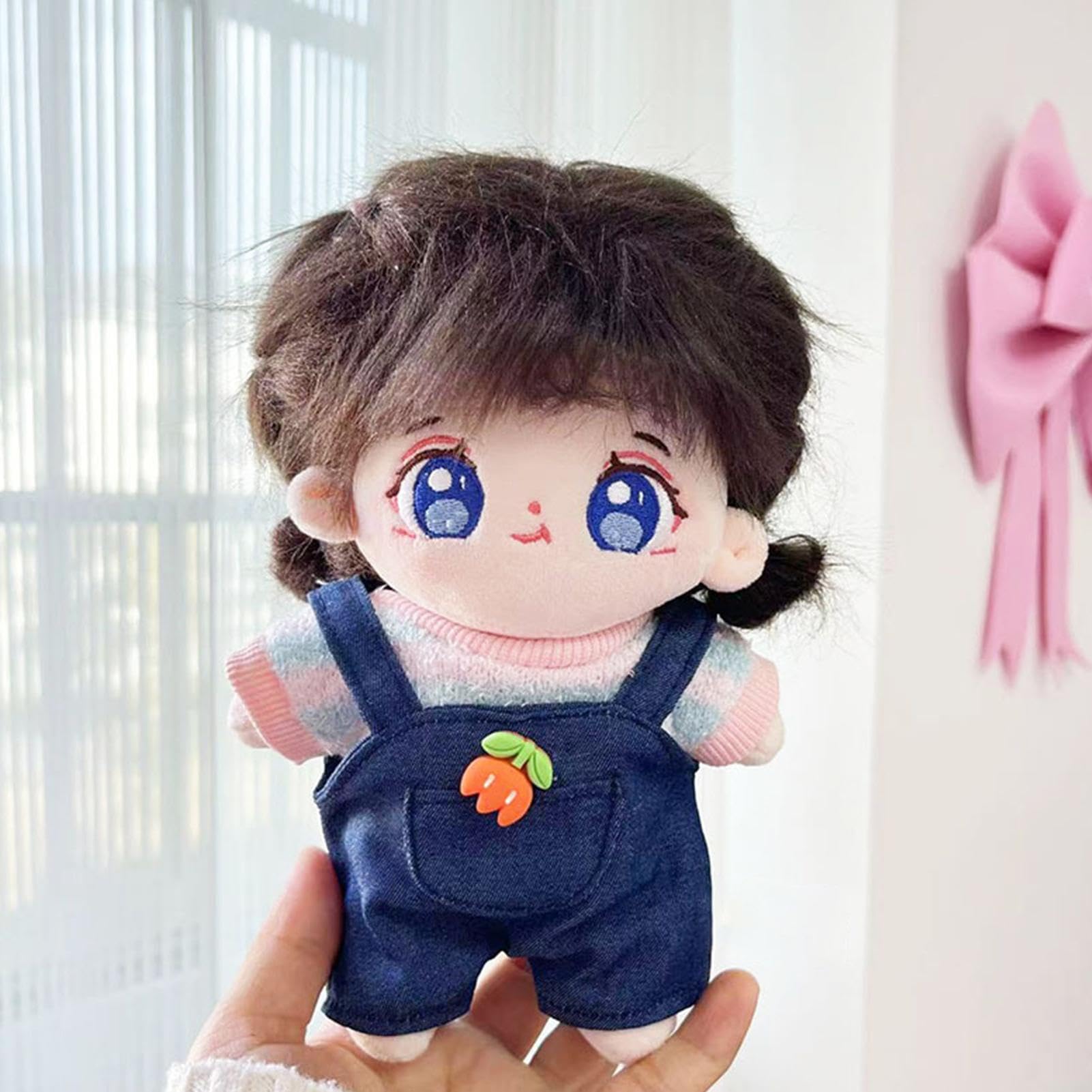 ドール用衣装(オーバーオール・ノーカラーブラウス)　1/4サイズ　ハンドメイド Amazon.co.jp: ぬいぐるみ用洋服セット、ドール用オーバーオール