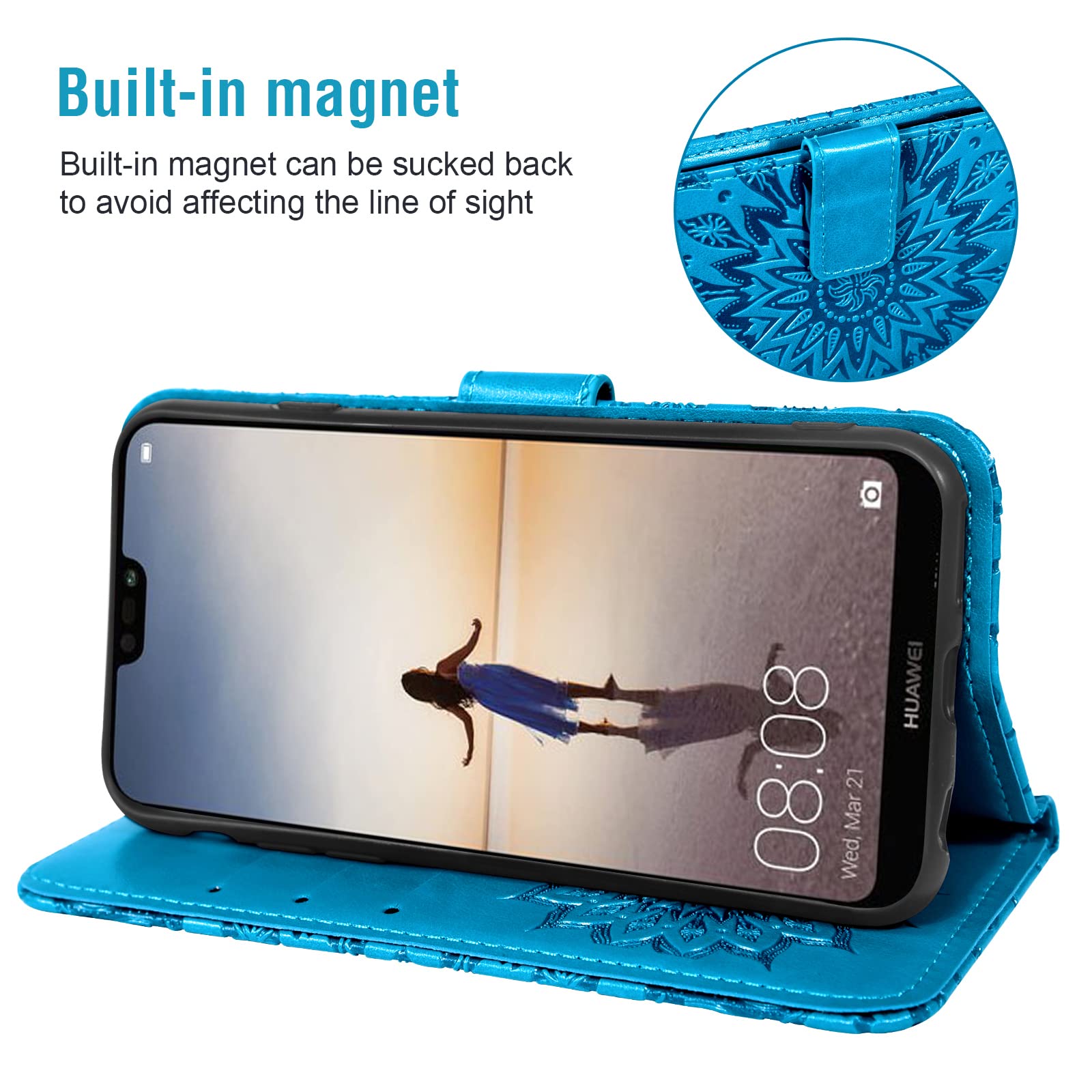 Asuwish Cover Per Huawei P20 Lite Con Pellicola Vetro