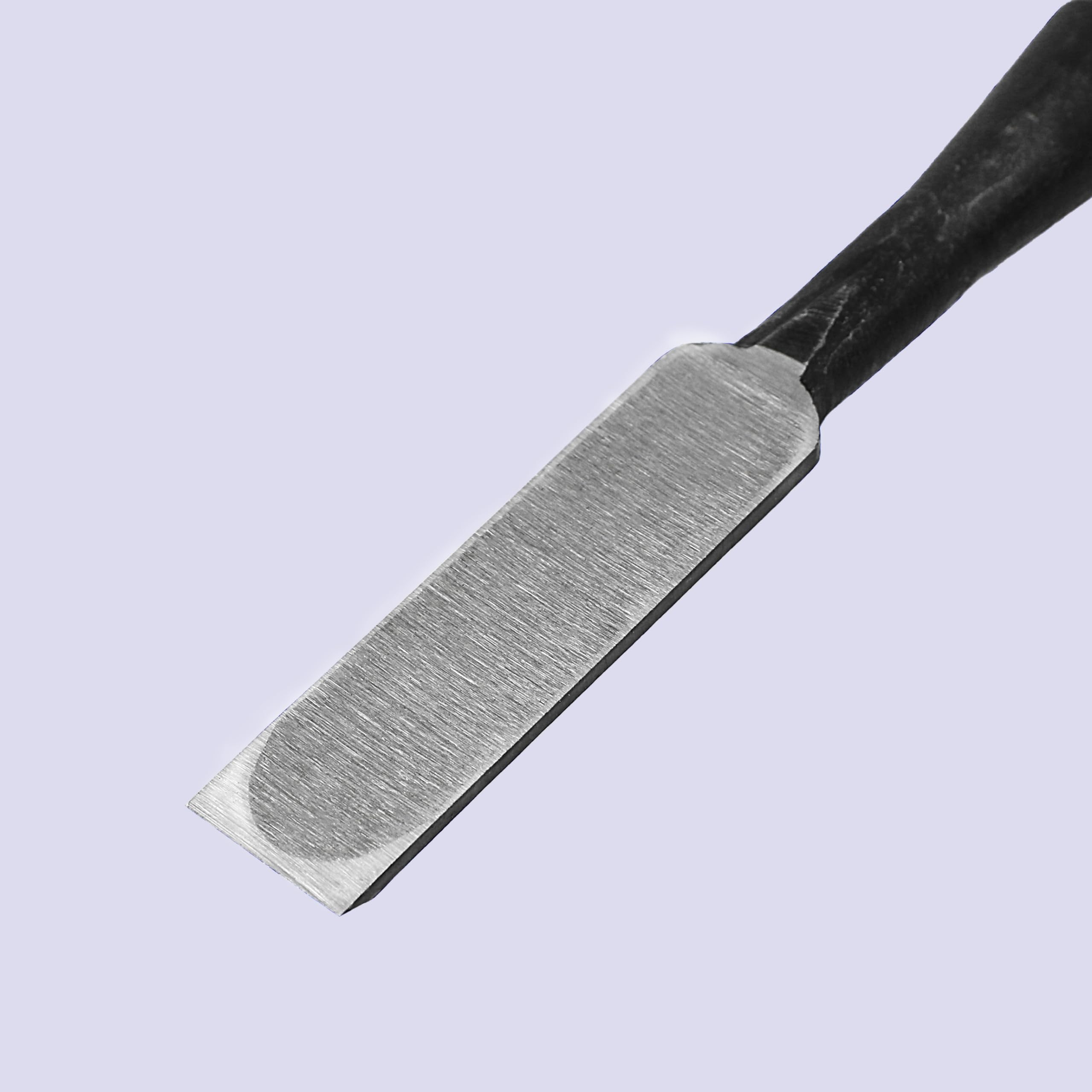 KAKURI Cincel de madera japonés para carpintería de 15 mm, fabricado en Japón, cincel de madera profesional Oire Nomi (forjado a mano), hoja de acero blanco japonés n.º 2, mango de madera de roble