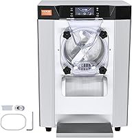 Vista 9 de VEVOR Máquina Comercial para Hacer Helados, Rendimiento de 12 L/H, 1713W Máquina para Helados Duros de Un Solo Sabor de Encimera, Cilindro de Acero