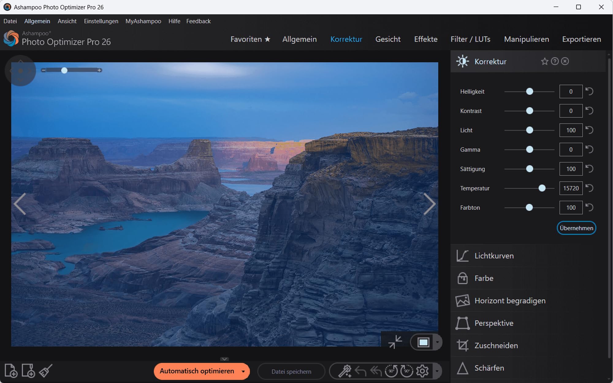 Photo Optimizer 26, Bildbearbeitungssoftware, Automatische Fotobearbeitung, Bildkorrektur per Klick, Stapelverarbeitung, Perspektivkorrektur & Porträt-Retusche, für Win 11/10