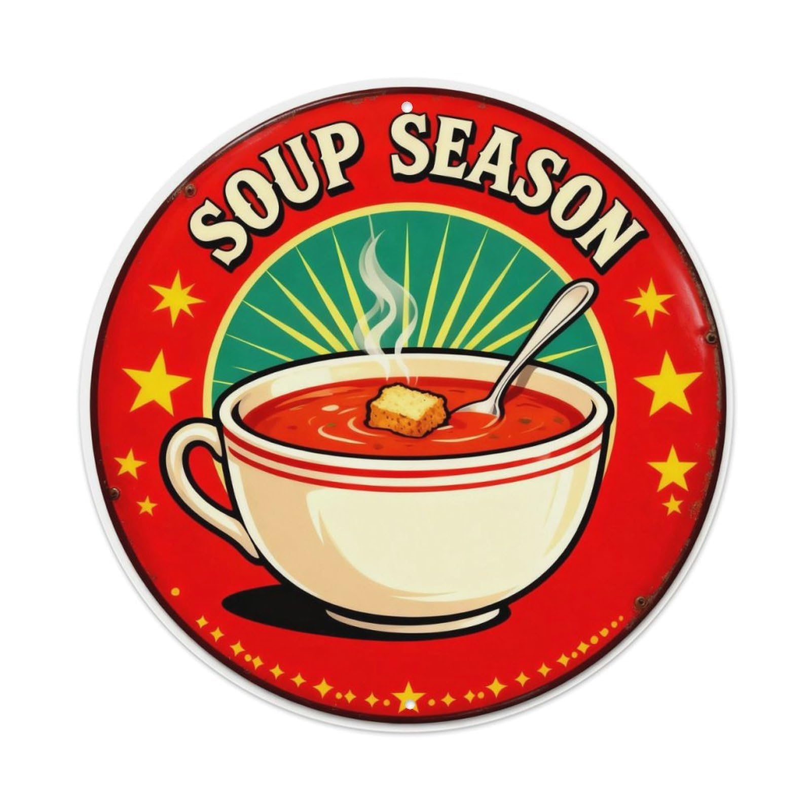 Soup Season Kitchen Sign Metal Tin Sign Plaque