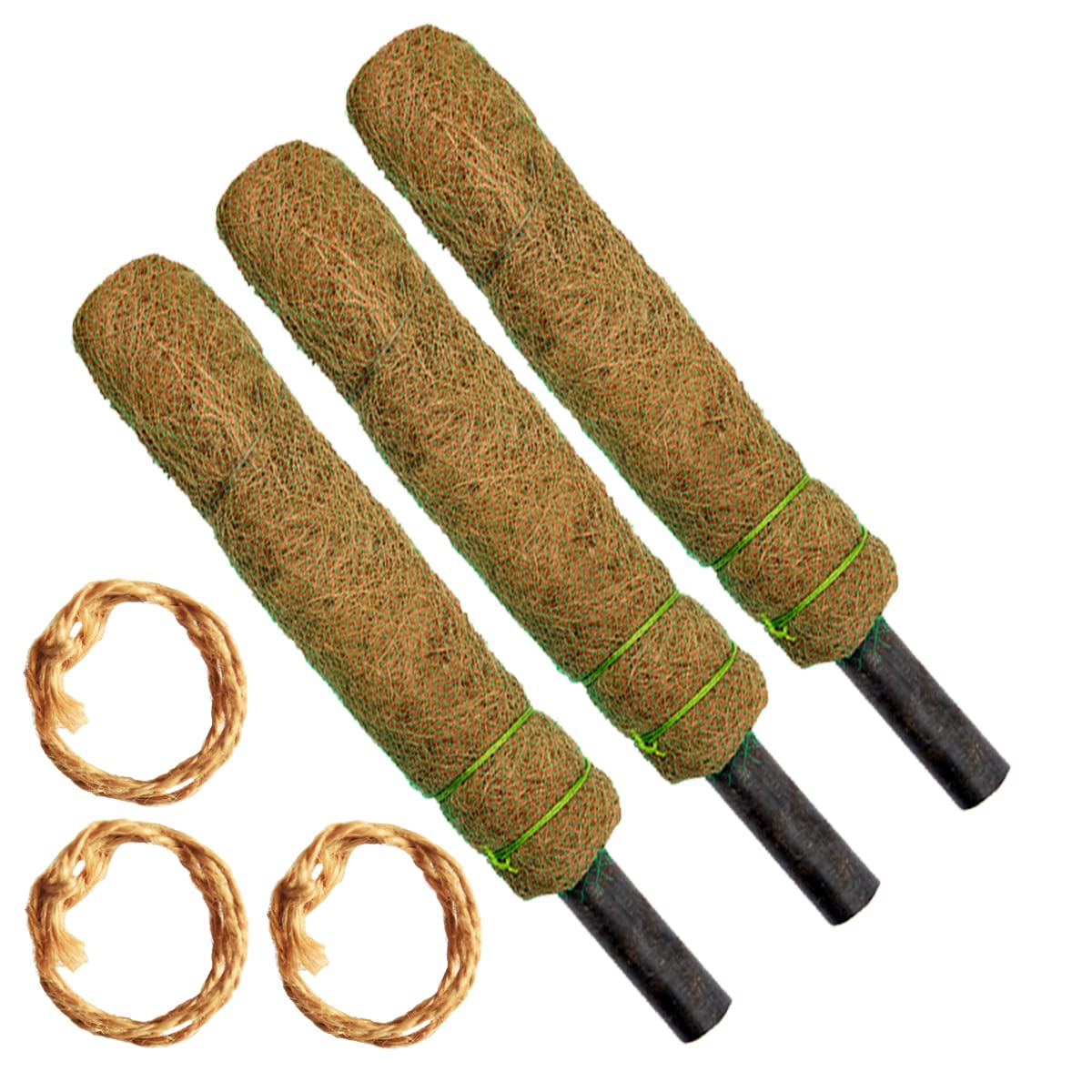 Khatarwale Gci Agro - Set Of 3-1 Feet Cocopole - Coir Moss Stick For Indoor - Outdoor | House Plant Creepers Support Cp0001 (B092DBHKJL) Amazon Price History, Amazon Price Tracker