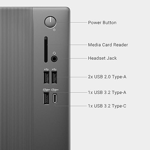 Miniatura 8 de Dell Tower Desktop ECT1250 - Intel Core Ultra 7-265 Processor, UHD Graphics, 32GB Memory, 1TB M.2 SSD, 3.0 SD Card Reader, Wired Keyboard and Mouse,