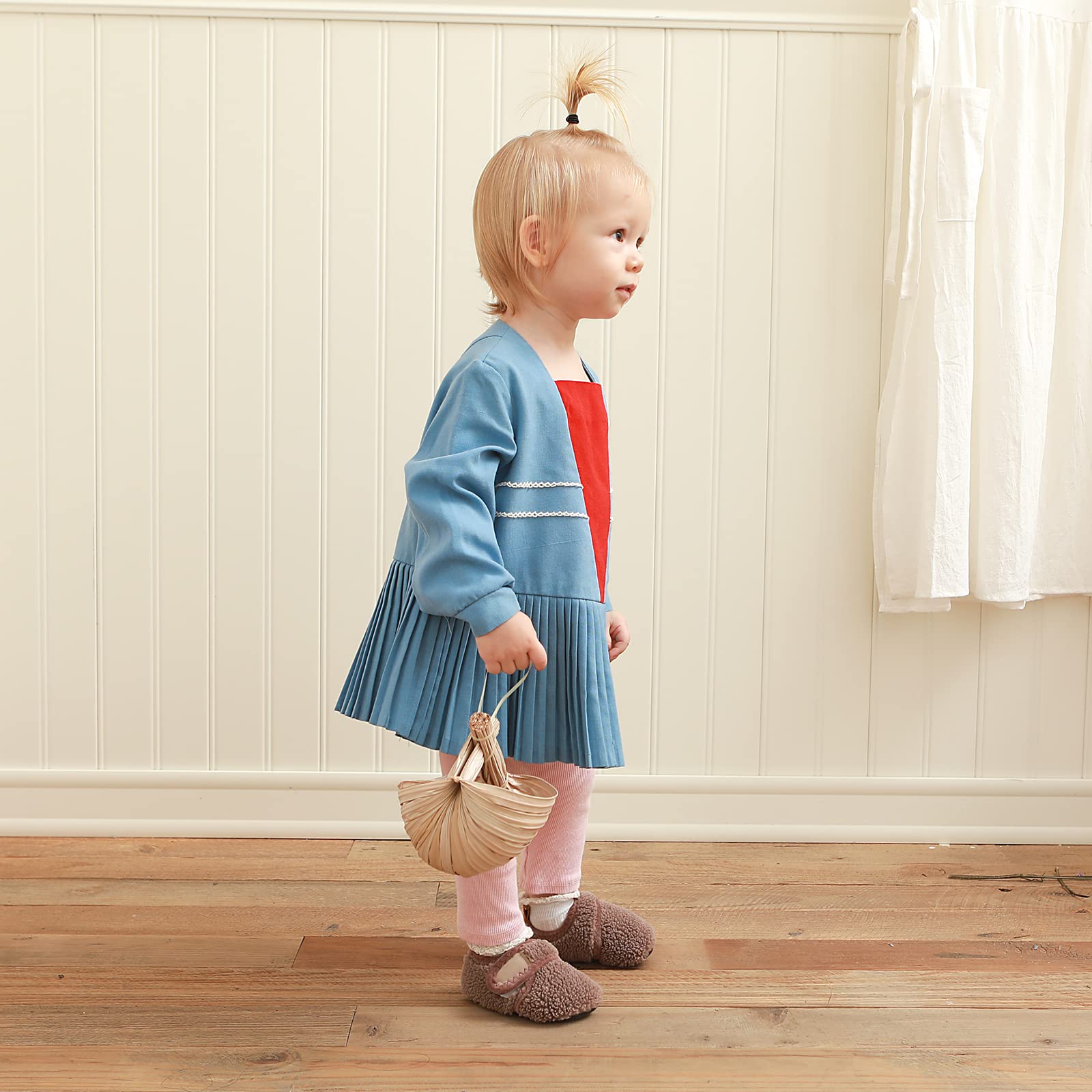 LACOFIA Chaussons Bébé Garçon Fille Chaussures Pantoufle Antidérapantes Chaude Hiver pour Enfant