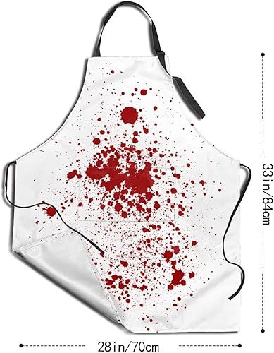 Miniatura 4 de Delantal con babero ajustable con 2 bolsillos para hombres y mujeres, chef, impermeable, decorativo para cocina, barbacoa, parrilla, Negro -