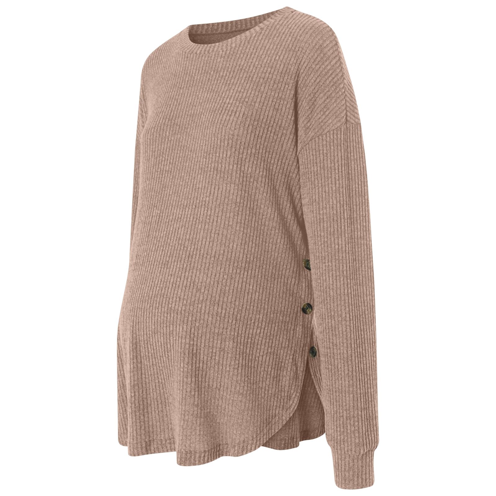 Umstandspullover Damen Langarm Schwanger Oberteil Umstandsmode Gestrickt Tuniken Gestrickt Schwangerschaft Pullover Oberteil Baumwolle Stillpullover Stilltop Stillshirts Sweatshirt Freizeitkleidung