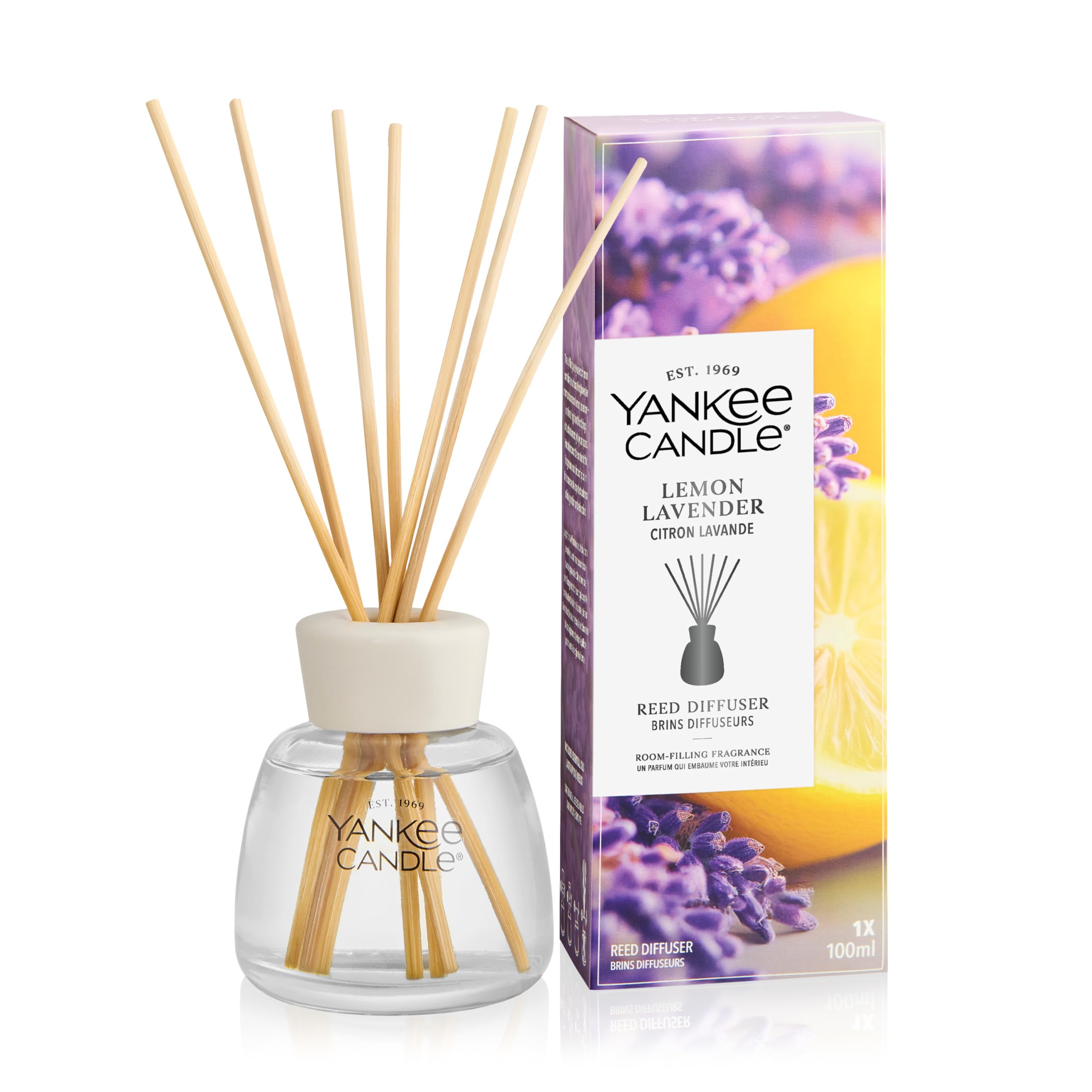 Yankee Candle Reed Diffuser | Lemon Lavender | for Small to Medium Spaces | Up to 10 Weeks of Fragrance