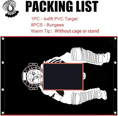 Miniatura 3 de Jaula de bateo Backstop con zona de huelga resistente recubierto de PVC Oxford tela de vinilo con receptor de softbol Jarra de entrenamiento Equipo