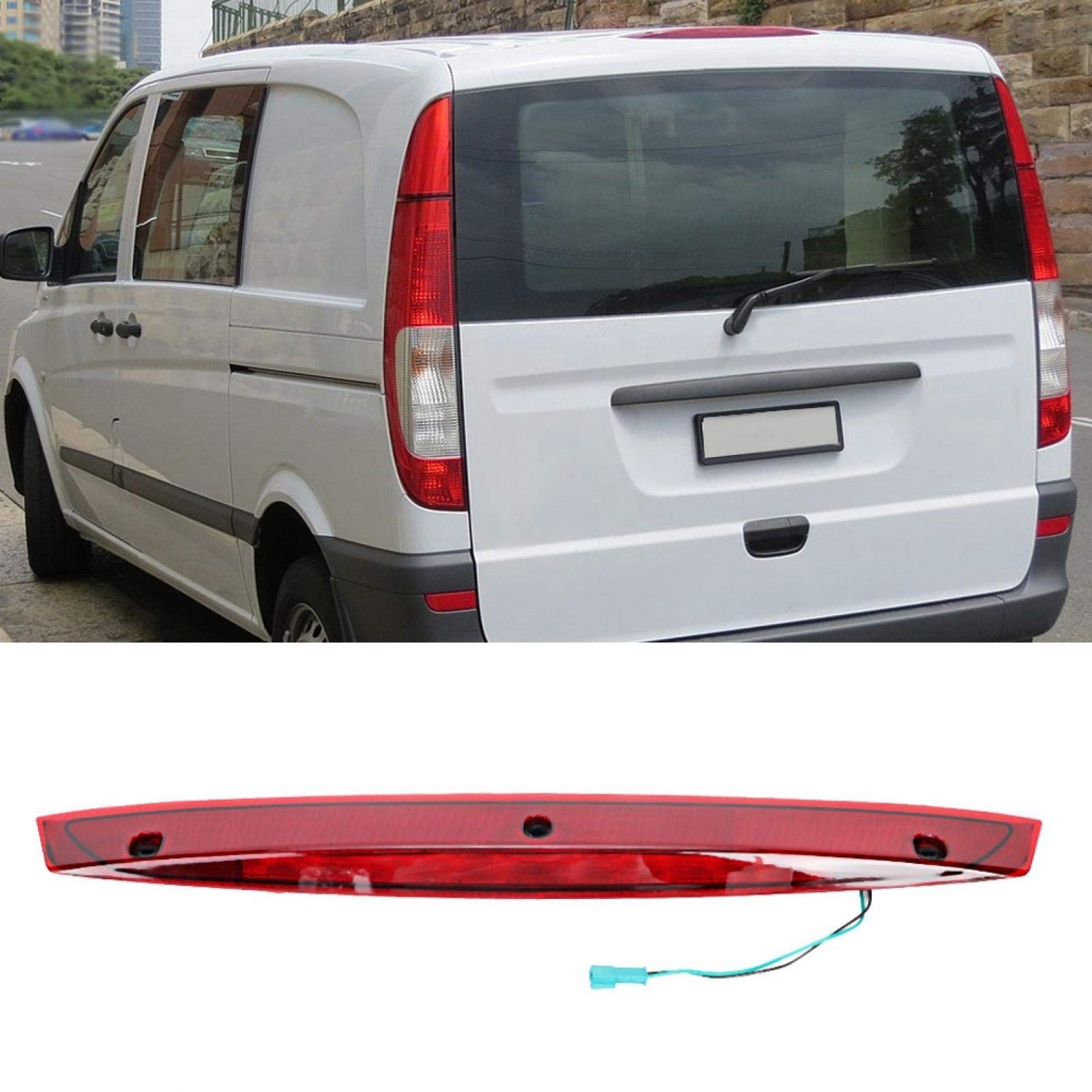 Terisass viano w639 viano 2005 luce supplementare retro + 3a terza luce di stop Luce di stop a montaggio alto Lampada per auto ad alta luce di stop per auto Adatto per W639 Vito Viano