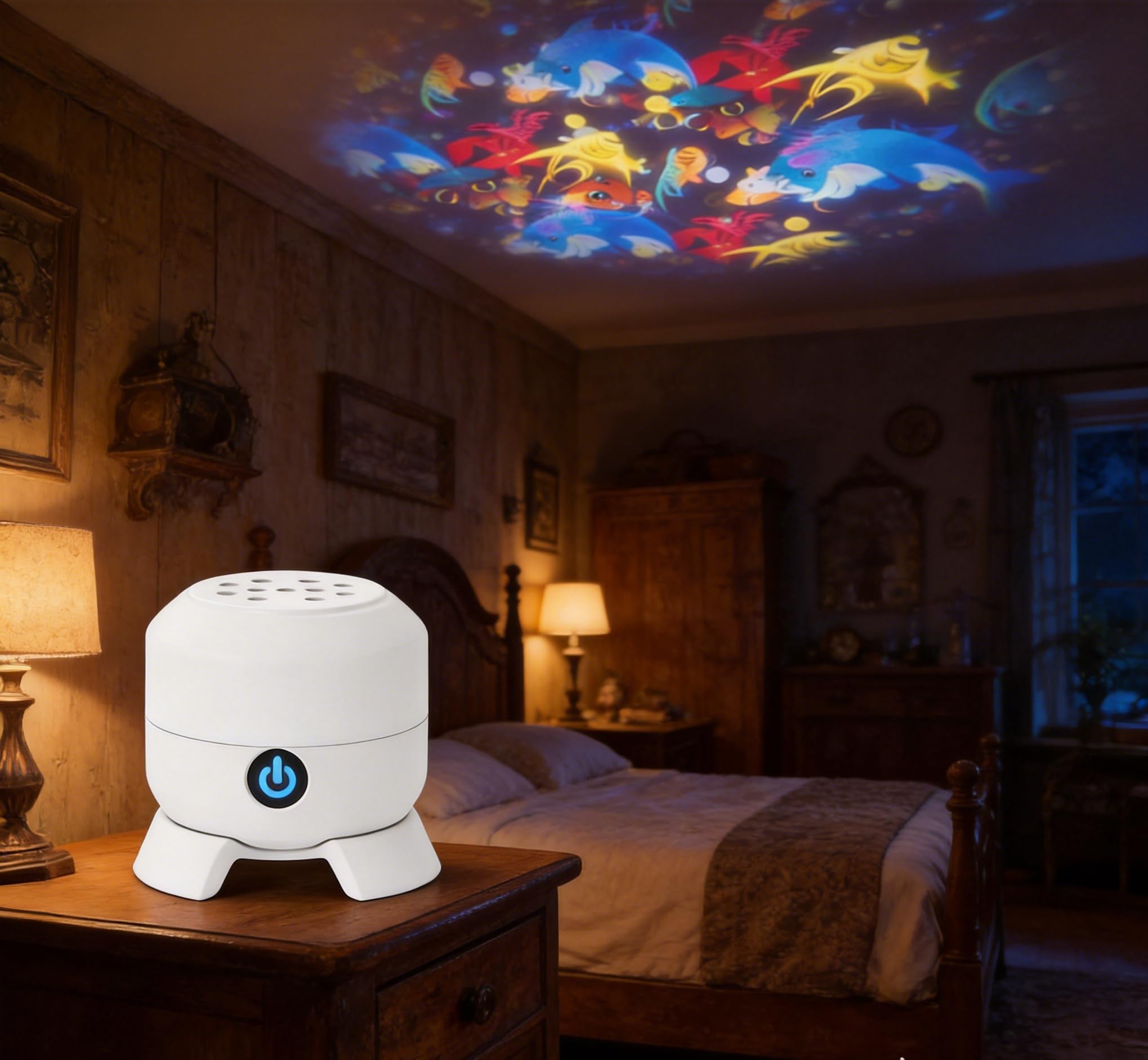 LED Star Projector Night Light, 360° Rotatable Multi Pattern Projection Lamp with Starry Sky, USB Ambience Light for Bedroom Adults Room Home Decor, Soft Glow Party Gift (A)