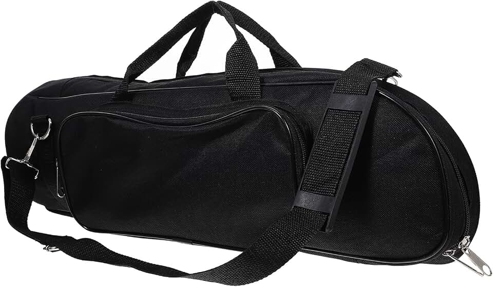 Portable Oxford Cloth Trumpet Carrying Bag with Shoulder Strap, Small Shockproof Clarinet Storage Case, Lightweight Music Instrume