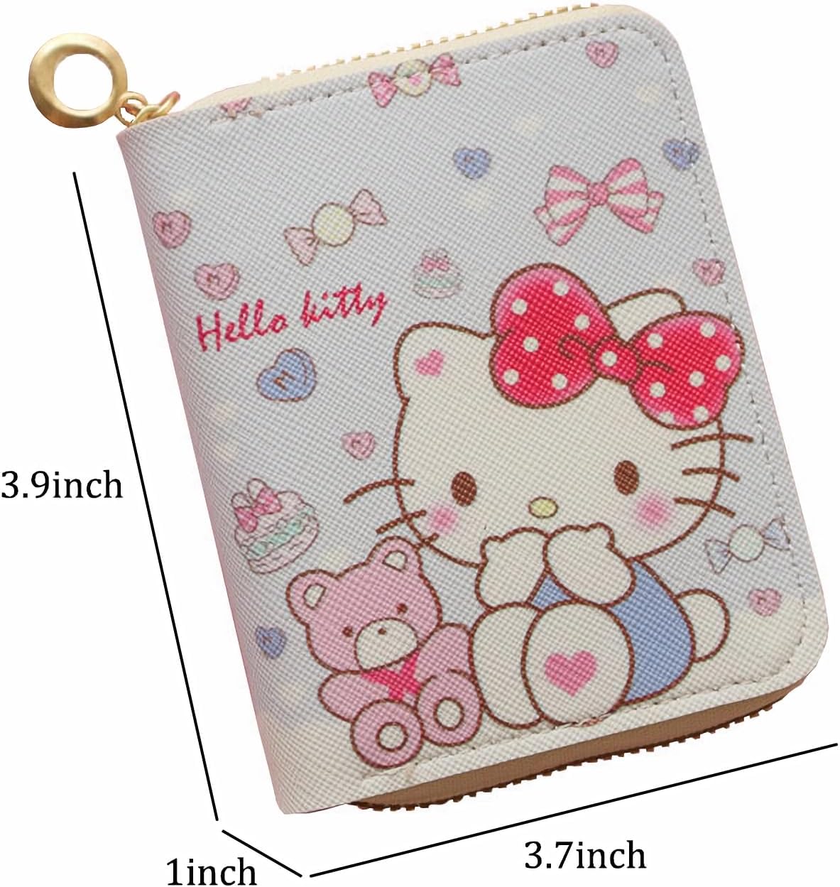 Small Wallet for Women and Girl, Short PU Leather Zipper Cute Coin Purse, 2Pce - Image 7