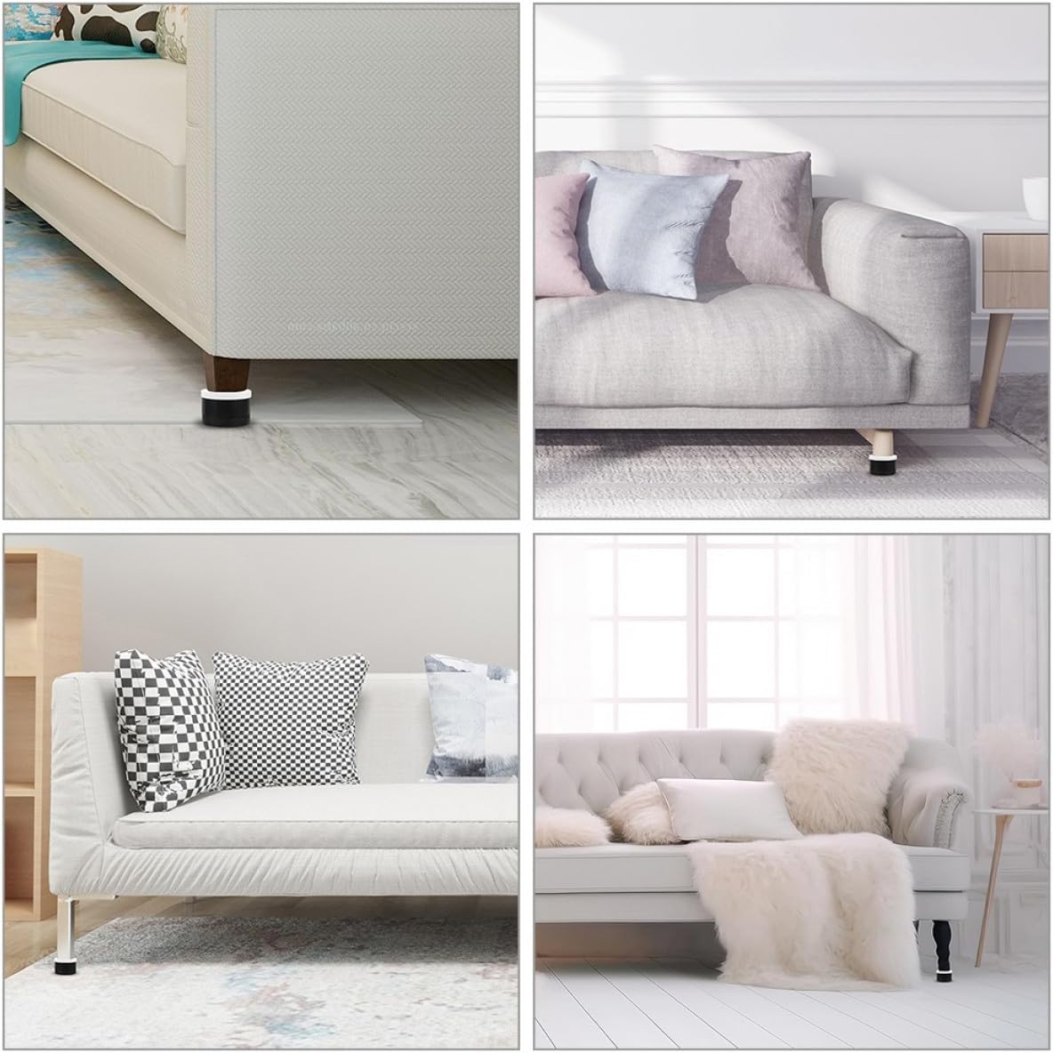 8pcs Non-Slip Furniture Feet Pads with Heightening 5.5cm, Sofa and Chair Leg Protectors, Washing Machine and Table Leg Booster for Home Furniture