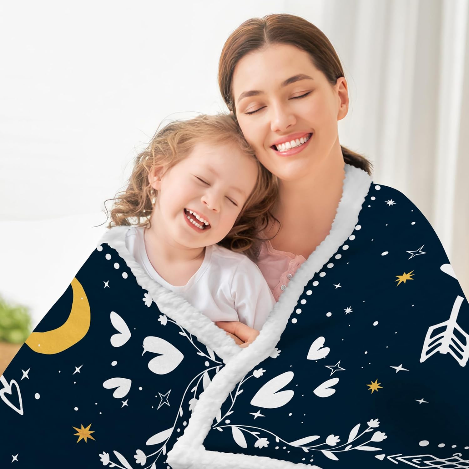 GEEMBI Birthday Gifts for Mom from Daughter or Son - Blue Mama Wearable Blanket Hoodie 47x72 in - Birthday Gifts for Women, Gift for Mother in Law, Mama Gift Ideas, Blanket for Mom - Image 6