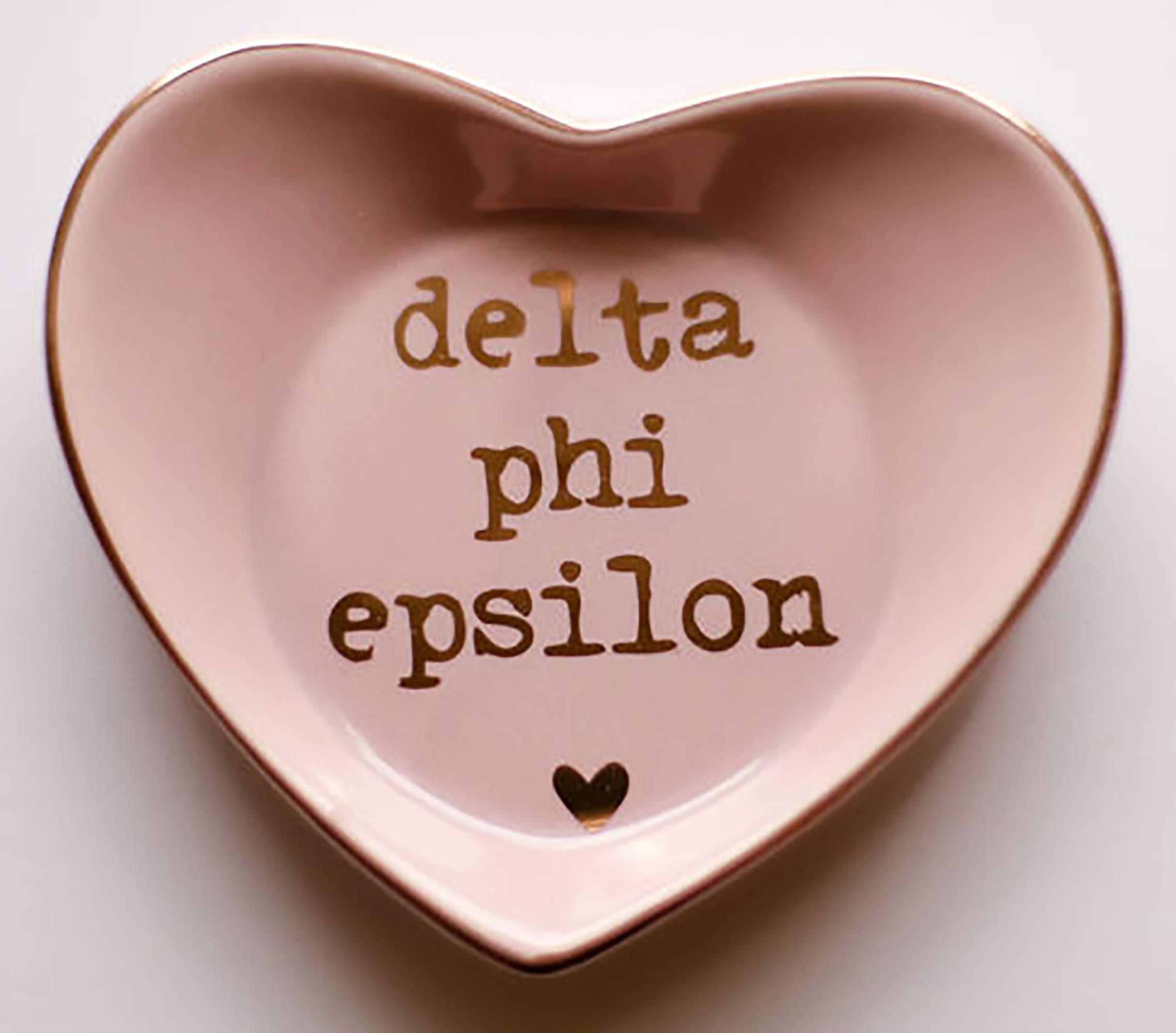 Sorority Shop Phi Delta Epsilon Jewelry Dish - Heart-Shaped High-gloss...
