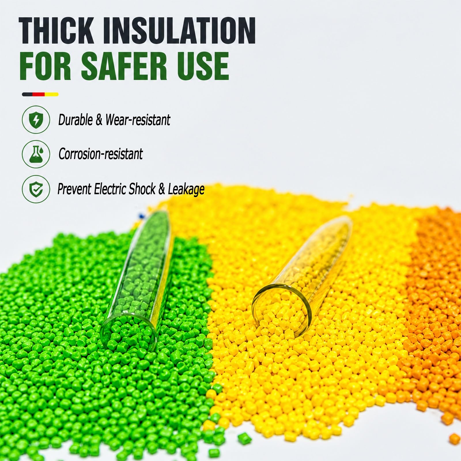 2.5/4/6/10/16 mm² Cavo Di Terra In Rame Flessibile 100m, Guaina PVC Ignifuga Giallo-verde, Filo Elettrico Per Messa A Terra, Cablaggio Domestico E Solare PV(18AWG(0.75mm²))
